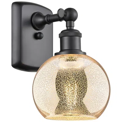 Innovations Lighting Ballston Brookhaven Flute 16" High Matte Black Sconce With Opal Shade