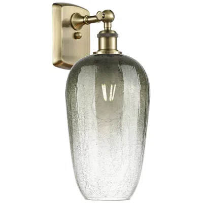 Innovations Lighting Ballston Brookhaven Flute 16"h Antique Brass Sconce With Slate Shade