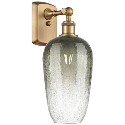 Innovations Lighting Ballston Brookhaven Flute 16"h Brushed Brass Sconce With Slate Shade