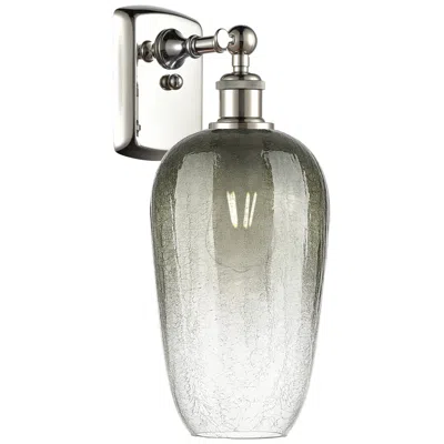 Innovations Lighting Ballston Brookhaven Flute 16"h Polished Nickel Sconce With Slate Shade