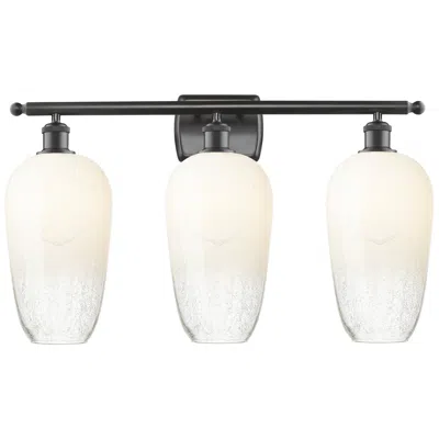 Innovations Lighting Ballston Brookhaven Flute 27"w 3-lt Oiled Bronze Vanity W/ Opal Shade