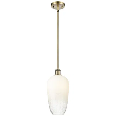 Innovations Lighting Ballston Brookhaven Flute 7"w Brass Stem Mini Pendant W/ Opal Shade