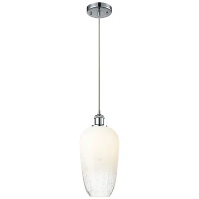 Innovations Lighting Ballston Brookhaven Flute 7"w Chrome Cord Mini Pendant W/ Opal Shade