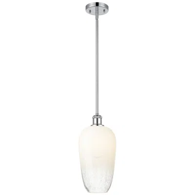 Innovations Lighting Ballston Brookhaven Flute 7"w Chrome Stem Mini Pendant W/ Opal Shade