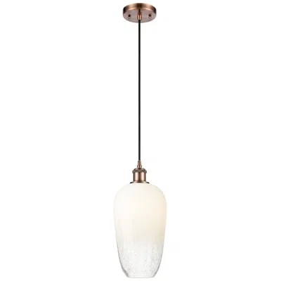Innovations Lighting Ballston Brookhaven Flute 7"w Copper Cord Mini Pendant W/ Opal Shade