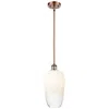 Innovations Lighting Ballston Brookhaven Flute 7"w Copper Stem Mini Pendant W/ Opal Shade In Gold
