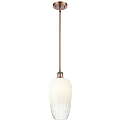 Innovations Lighting Ballston Brookhaven Flute 7"w Copper Stem Mini Pendant W/ Opal Shade In Gold