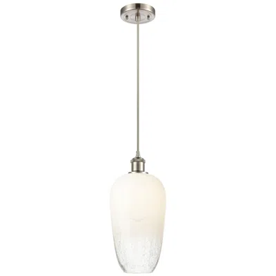 Innovations Lighting Ballston Brookhaven Flute 7"w Nickel Cord Pendant W/ Opal Shade