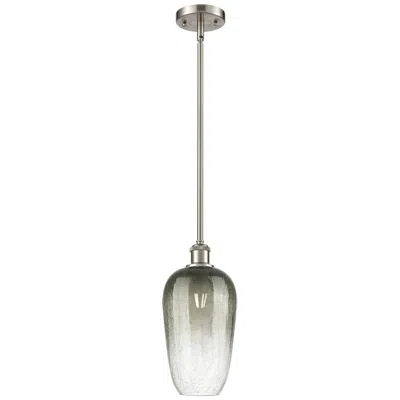 Innovations Lighting Ballston Brookhaven Flute 7"w Nickel Stem Pendant W/ Slate Shade