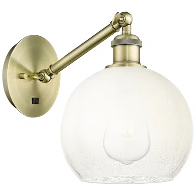 Innovations Lighting Ballston Brookhaven Globe 10"h Brass Adjustable Sconce With Opal Shade