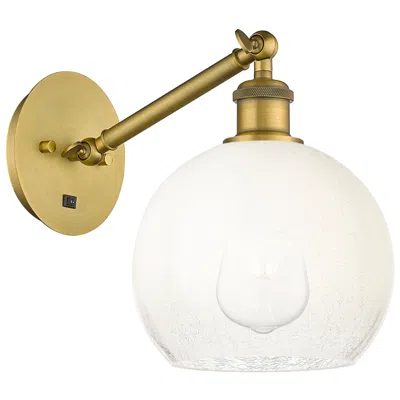 Innovations Lighting Ballston Brookhaven Globe 10"h Brushed Brass Swivel Sconce W/ Opal Shade