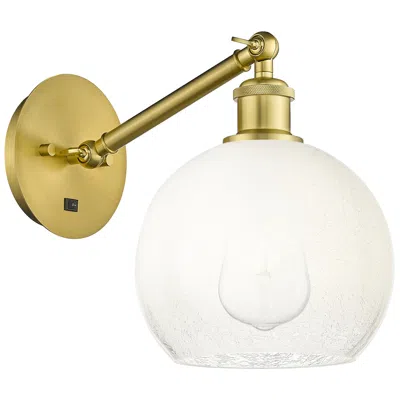 Innovations Lighting Ballston Brookhaven Globe 10"h Satin Gold Swivel Sconce W/ Opal Shade