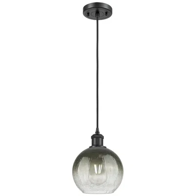 Innovations Lighting Ballston Brookhaven Globe 8"w Black Cord Mini Pendant W/ Slate Shade