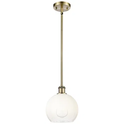 Innovations Lighting Ballston Brookhaven Globe 8"w Brass Stem Mini Pendant W/ Opal Shade