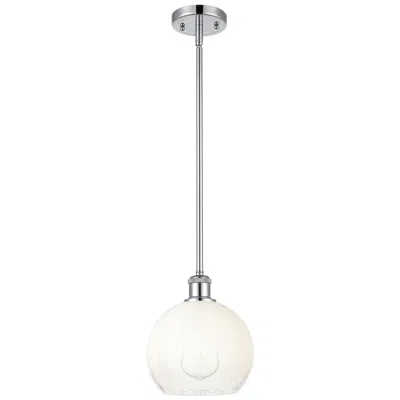 Innovations Lighting Ballston Brookhaven Globe 8"w Chrome Stem Mini Pendant W/ Opal Shade