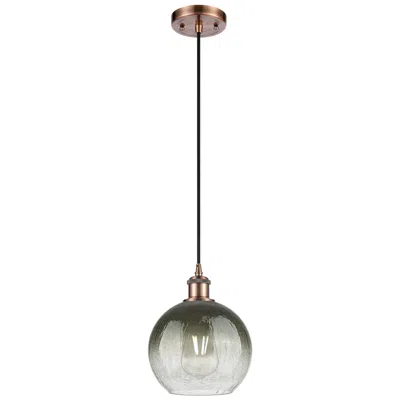 Innovations Lighting Ballston Brookhaven Globe 8"w Copper Cord Mini Pendant W/ Slate Shade