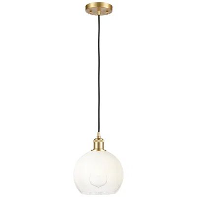 Innovations Lighting Ballston Brookhaven Globe 8"w Gold Cord Mini Pendant W/ Opal Shade
