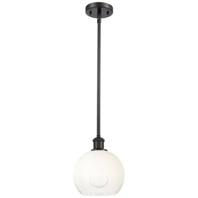 Innovations Lighting Ballston Brookhaven Globe 8"w Oiled Bronze Stem Pendant W/ Opal Shade
