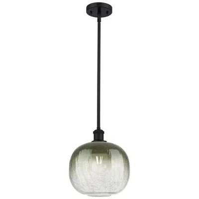 Innovations Lighting Ballston Brookhaven Sphere 11"w Black Stem Mini Pendant W/ Slate Shade