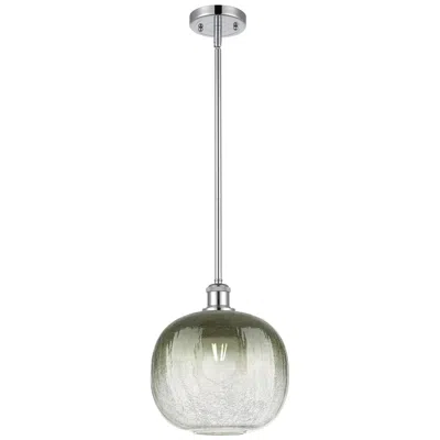 Innovations Lighting Ballston Brookhaven Sphere 11"w Chrome Stem Pendant W/ Slate Shade