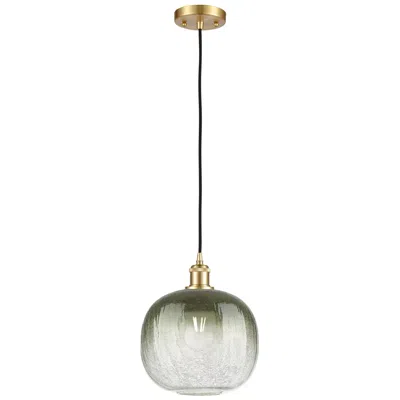 Innovations Lighting Ballston Brookhaven Sphere 11"w Gold Cord Mini Pendant W/ Slate Shade