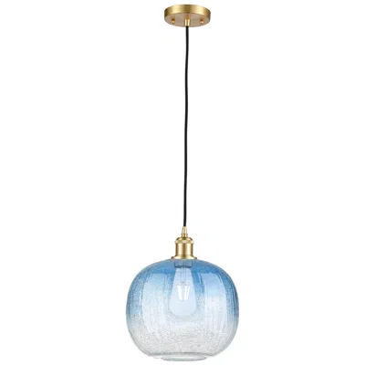 Innovations Lighting Ballston Brookhaven Sphere 11"w Gold Cord Pendant W/ Sapphire Shade