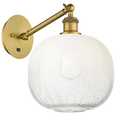 Innovations Lighting Ballston Brookhaven Sphere 12"h Brushed Brass Swivel Sconce W/ Opal Shade