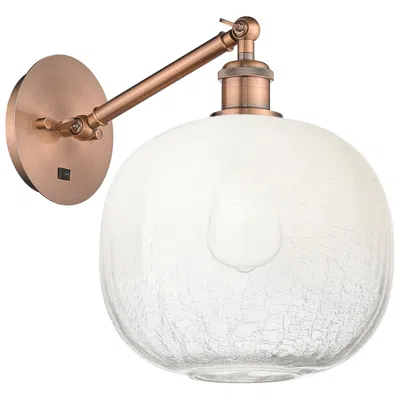 Innovations Lighting Ballston Brookhaven Sphere 12"h Copper Swivel Sconce With Opal Shade