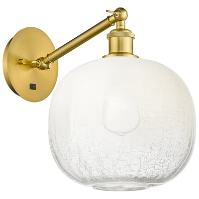 Innovations Lighting Ballston Brookhaven Sphere 12"h Satin Gold Swivel Sconce W/ Opal Shade