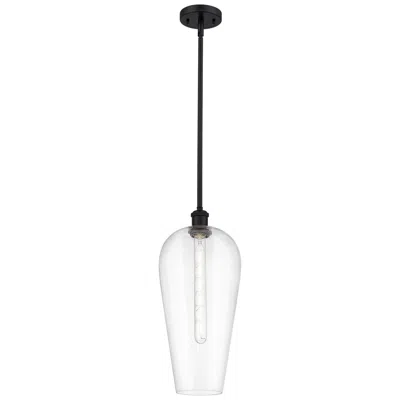 Innovations Lighting Ballston Chelsea 8" Wide Matte Black Stem Hung Mini Pendant W/ Clear Shade