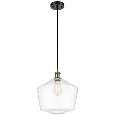 Innovations Lighting Ballston Cindyrella 12" Wide Black Brass Corded Mini Pendant W/ Clear