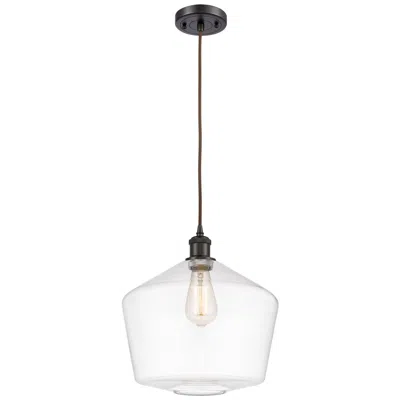 Innovations Lighting Ballston Cindyrella 12" Wide Bronze Corded Mini Pendant W/ Clear Shade