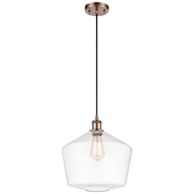 Innovations Lighting Ballston Cindyrella 12" Wide Copper Corded Mini Pendant W/ Clear Shade
