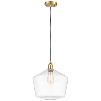 Innovations Lighting Ballston Cindyrella 12" Wide Satin Gold Corded Mini Pendant W/ Clear S