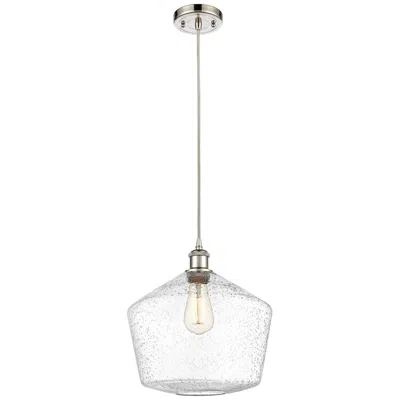 Innovations Lighting Ballston Cindyrella 12"w Polished Nickel Corded Mini Pendant W/ Seedy