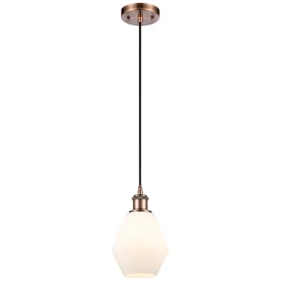 Innovations Lighting Ballston Cindyrella 6" Wide Copper Corded Mini Pendant W/ Cased White