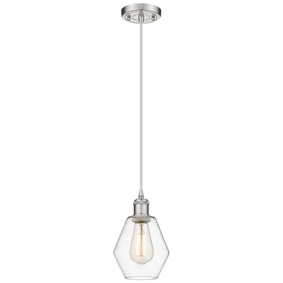 Innovations Lighting Ballston Cindyrella 6"w Brushed Nickel Corded Mini Pendant W/ Clear Sh