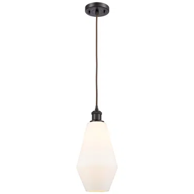 Innovations Lighting Ballston Cindyrella 7" Wide Bronze Corded Mini Pendant W/ Cased White