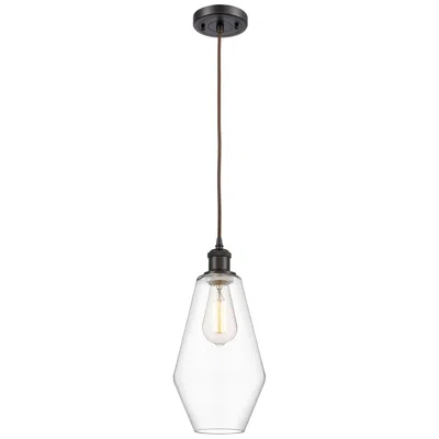 Innovations Lighting Ballston Cindyrella 7" Wide Bronze Corded Mini Pendant W/ Clear Shade