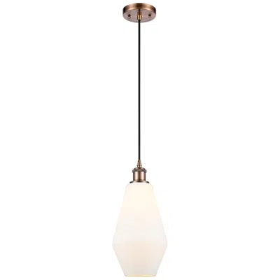 Innovations Lighting Ballston Cindyrella 7" Wide Copper Corded Mini Pendant W/ Cased White