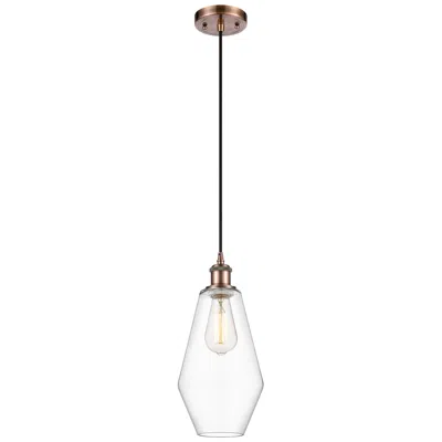Innovations Lighting Ballston Cindyrella 7" Wide Copper Corded Mini Pendant W/ Clear Shade