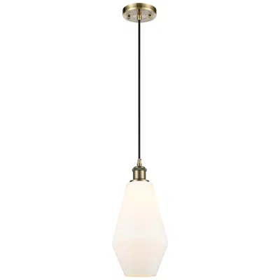 Innovations Lighting Ballston Cindyrella 7"w Antique Brass Corded Mini Pendant Cased White