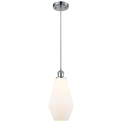 Innovations Lighting Ballston Cindyrella 7"w Chrome Corded Mini Pendant W/ Cased White Shad