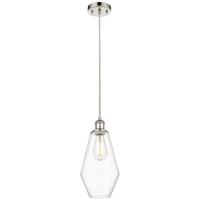 Innovations Lighting Ballston Cindyrella 7"w Polished Nickel Corded Mini Pendant W/ Clear S