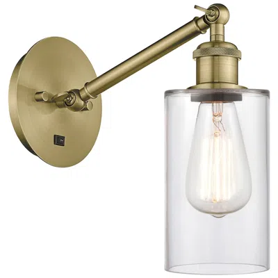 Innovations Lighting Ballston Clymer 5" Incandescent Sconce - Brass Finish - Clear Shade