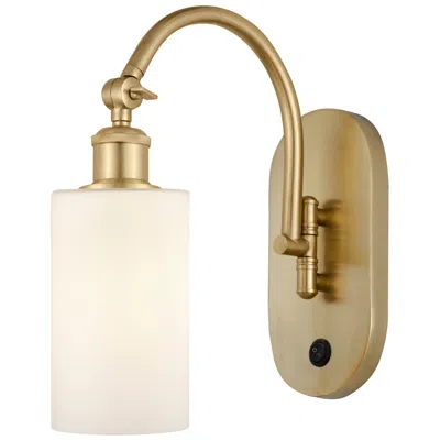 Innovations Lighting Ballston Clymer 5" Incandescent Sconce - Gold Finish - Matte White Sha
