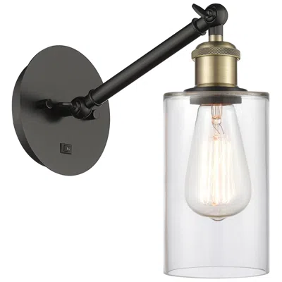 Innovations Lighting Ballston Clymer 5" Led Sconce - Black Brass Finish - Clear Shade