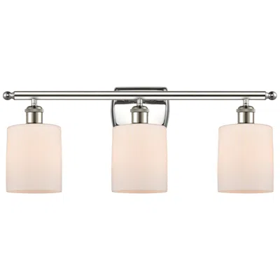 Innovations Lighting Ballston Cobbleskill 26" 3-light Polished Nickel Bath Light W/ White S