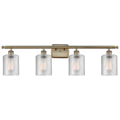 Innovations Lighting Ballston Cobbleskill 36" 4-light Antique Brass Bath Light W/ Clear Sha