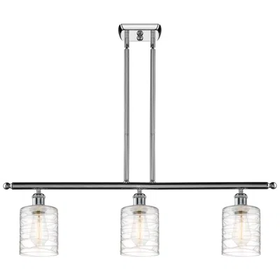 Innovations Lighting Ballston Cobbleskill 5" 3 Light 36" Island Light - Chrome  - Deco